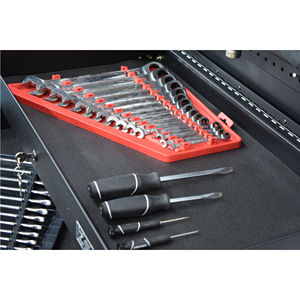 Matte Black Powder Coated Steel 1 <b>Drawer</b> Utility Cart Family keywords: for Garage Workshop Storage Use - Product Image 5