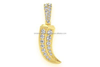 Pendentif en or massif 10K de haute qualité, design unique, avec griffes romaines, diamant naturel véritable taille brillant 0,25 carats VS