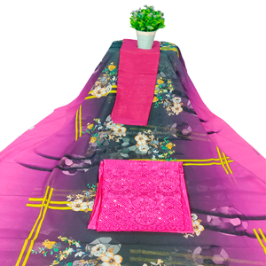 Haute qualité écologique 100% pour coton léger Voile tissu Jacquard imprimé vêtement uni sergé tissé filles de mariage - Product Image 4