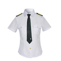 Chemise d'uniforme d'aviation en Spandex quatre directions pour pilote et agent de bord