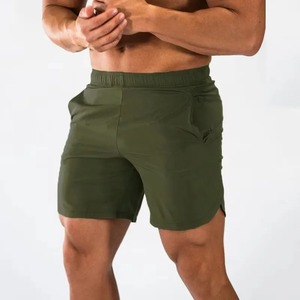 Nouveau short de sport pour hommes à séchage rapide décontracté taille moyenne imprimé survêtement Fitness musculation pantalon rouge Gym Shorts - Product Image 5