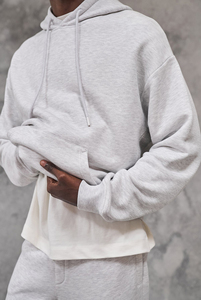 Hoodie and Sweatshirt Thermal 100% Cotton <b>Acid</b> Wash French Terry Heavyweight Oversized <b>Drop</b> Shoulder Boxy Hoodies for Men's - Product Image 6