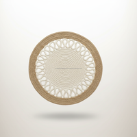 Set de table en jute naturel fait main 14 pouces, écologique, artisanal, artisanat indien, contemporain, antidérapant AG