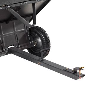 10 Cu. Rimorchio da Giardino in Acciaio con Capacità di 500 Libbre, Carrello Ribaltabile con Pneumatici da 14 Pollici, Rimorchio per ATV/UTV con Meccanismo di Traino Manuale - Product Image 6