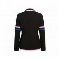 Blazer Femme Couture Varsity 1938 Coupe Slim avec Bordure Contrastante – Veste Chic pour le Bureau et les Soirées – Vêtement d'extérieur Tendance