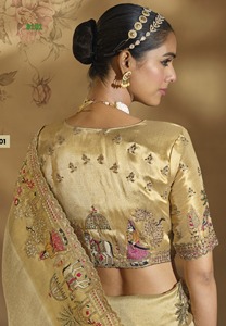 ชุดส่าหรีเย็บลายแบบใหม่มาแรง พร้อมเสื้อปักลายหนักสำหรับผู้หญิง |   ชุดออกงานดีไซน์หรูหราสง่างาม - Product Image 2