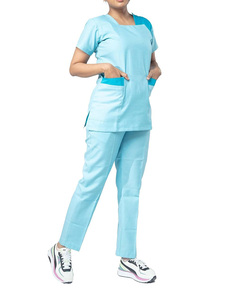 Wholesale Custom Unisex Scrubs Jumpsuit Hospital Uniforms Medical Nursing Short Sleeve <b>Nurse</b> Scrubs Sets Polyester Spandex - Product Image 2