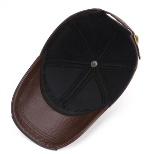 Gorras de cuero hechas directamente en fábrica para unisex, fabricación profesional, logotipo personalizado impreso, gorra de béisbol para hombre con MOQ bajo. - Product Image 3