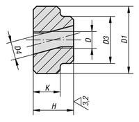 K0399 THREADED INSERT REINFORCED, STAINLESS STEEL, M08, M14x1,5