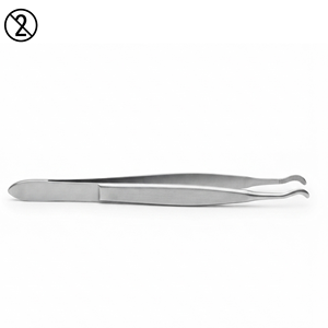 Pinces de fixation Lester de haute qualité 1x2 dents, à usage unique, jetables, pour microchirurgie ophtalmique, en acier inoxydable - Product Image 6