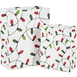 Sacs cadeaux réutilisables en papier kraft, best-seller au Vietnam, avec logo imprimé en flexographie, sacs d'emballage personnalisés pour fêtes et artisanat, pour Noël et les fêtes. - Product Image 2