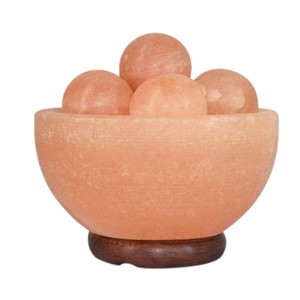 Lámpara de Sal del Himalaya Rosa Claro de Alta Calidad, Tallada en Forma de Rosa con Estilo Feng Shui y Ángel, por Sian Enterprises - Product Image 4