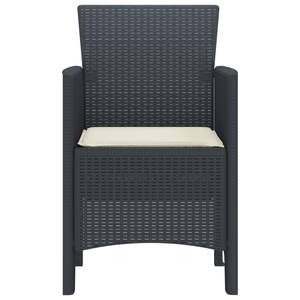 Ensemble de 2 chaises de jardin anthracite 20,87 x 19,29 x 33,46 pouces – Mobilier d'extérieur élégant - Product Image 3