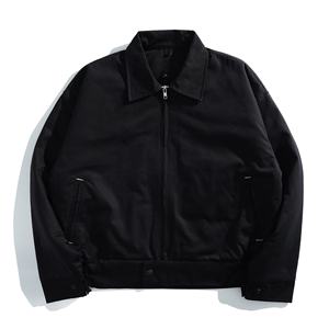 Veste de travail OEM personnalisée de haute qualité en toile de coton lourd pour hommes Veste à fermeture éclair à col rabattu pour hommes - Product Image 6