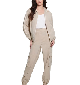 Chaqueta deportiva cortavientos para mujer, 100% poliéster, ligera, a prueba de viento, con logo personalizado, chándal cortavientos para mujer - Product Image 1