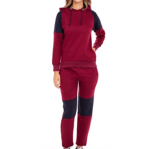 Conjunto Deportivo con Capucha para Mujer, Bloques de Color, Manga Larga, Casual, Transpirable, Corte Regular, Material de Poliéster y Algodón - Product Image 5