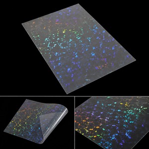 Self Adhesive Transparent Holographic Film Sparkle Star Design Decorative <b>Vinyl</b> Sheet for Crafts Labeling & Packaging - Product Image 3