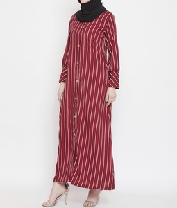 Beautiful Best Style Modest Abaya Robe Islamic Clothing Front Open Muslim Women Long Dress Polyester Floral Clothing Gulf Cloths - Product Image 4