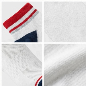 Chaussettes courtes North Approach blanches, rouges et marine, respirantes en coton et fibre de bambou, pour usage quotidien décontracté, chaussettes fines tricotées d'été pour adultes - Product Image 4