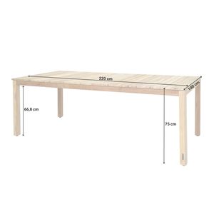 Solid Reclaimed Teak Wood Eco-Friendly Durable Waterproof Rectangle <b>Dining</b> <b>Table</b> for 8 Persons Natural Outdoor Furniture - Product Image 2