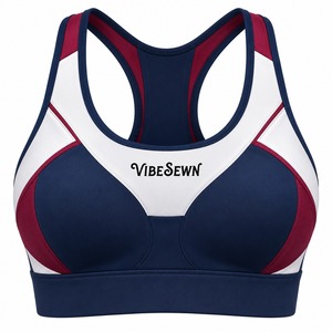 Soutien-gorge de sport pour femme à coupe confortable en tissu mélangé et couleurs personnalisées, soutien-gorge de sport à faible impact avec coton doux - Product Image 1