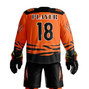 En stock, uniforme de hockey sur glace 100% polyester respirant, couleur et logo personnalisés, best-seller, livraison directe d'usine - Product Image 5