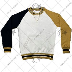 Université personnalisé lettre patch polaire sweat-shirt pour hommes bicolore hiver pull OEM tenue décontracté - Product Image 1