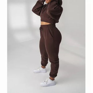 Conjunto Deportivo de Dos Piezas para Mujer con Sudadera con Cremallera Rosa Desgastada y Logotipo Personalizado, Pantalones Deportivos, Conjunto de Sudadera para Mujer - Product Image 2