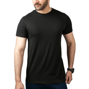 T-shirt en jersey de coton blanc pour homme, coupe ajustée, manches courtes, col rond, couleur unie, design simple - Product Image 3