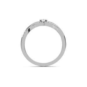 ZAWO HOUSE Women Vintage Style Diamond <b>Ring</b> Curved Band Engagement <b>Ring</b> Elegant <b>Silver</b> Color Wedding Proposal Jewelry for Women - Product Image 1