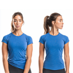 T-shirt Athlétique Léger pour Femme, T-shirts de Fitness et Musculation pour Femme, T-shirts d'Entraînement à Manches Courtes pour Femme - Product Image 6