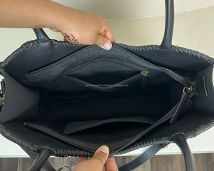 2025 Trending Hand Tooled Leather <b>Crossbody</b> Tote <b>Bag</b> Black & <b>White</b> Checkered Pattern Zipper Shoulder Purse Handbags for Women's - Product Image 6