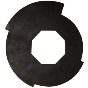 Miroir mural rond en bois de manguier fait main, noir mat, style moderne du milieu du siècle, écologique, léger, décoration intérieure, vente en gros - Product Image 1