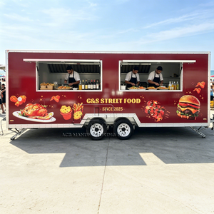 ACB Dessert Candy Cart Mobile <b>Bar</b> Truck Fast Food Truck <b>Square</b> Box Food Trailer With Full Kitchen - Product Image 1