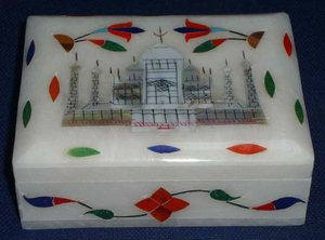 Cajas de joyería con diseño floral único, hechas a mano, de mármol blanco natural con incrustaciones de nácar, para regalos festivos. - Product Image 3