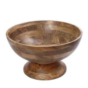 Bol de service multifonctionnel en bois d'acacia naturel, design minimaliste, résistant à la chaleur, fait main, léger, écologique, pour les fêtes - Product Image 4