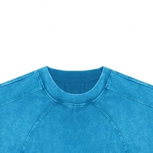 Camisetas Oversize de Algodón Pesado con Hombros Caídos y Lavado Ácido para Hombre, Estilo Urbano, con Logo Personalizado, Cuello Redondo, Venta al por Mayor - Product Image 5