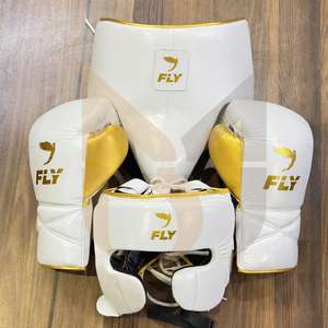 Set de Boxeo Blanco con Guantes, Protector de Cabeza y Protector Inguinal, Kit de Boxeo de Cuero OEM ODM para Entrenamiento, Gimnasios y Venta al Por Mayor - Product Image 2
