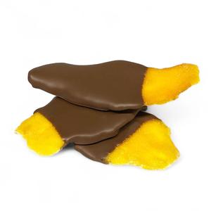 Tranches de mangue séchée bio Expad, couvertes de chocolat, faibles en sucre, sans OGM, parfumées, douces, sucrées, gourmandes, conservées dans l'eau - Product Image 1