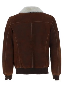 NC Air Force Brown Sheepskin Pilot <b>Jacket</b> - Product Image 3