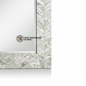 Espejo Decorativo de Pared Hecho a Mano con Incrustaciones de Madreperla de Alta Gama para Exportación - Product Image 4