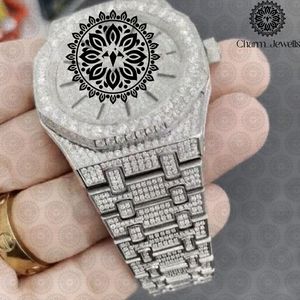 Montre de Luxe Charm Jewells en Acier Inoxydable, Boîtier 41mm, Mouvement Mécanique Analogique, Mode Homme, Accents Diamantés, Étanchéité 10 ATM - Product Image 4