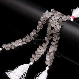 ลูกปัดพลอยควอตซ์ลายจุดรูปใบไม้ ลูกปัดพลอยควอตซ์ลายจุดธรรมชาติแกะสลักด้วยมือ ขนาด 10-11 มม. สำหรับทำเครื่องประดับ - Product Image 2