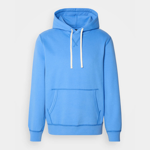 <b>Men's</b> Blue Hooded Sweatshirt Plain Hoodie Custom Wholesale Hoodie Cotton Fleece Casual <b>Pullover</b> with Pocket Comfort Autumn Wear - Product Image 1
