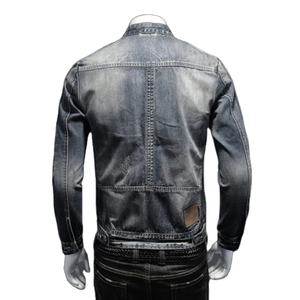 Veste en jean pour homme, nouvelle conception, bleu, surdimensionnée, de marque, bouton, poche, veste en denim pour homme, vêtements d'extérieur de style cowboy, automne - Product Image 6