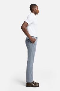 Pantalones Oxford Gris Claro para Hombre, Corte Recto, Estilo Casual, Cierre de Botones, Cintura Media, Bolsillos Laterales, Tejido de Tela, para Primavera - Product Image 5