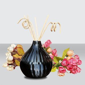 Moderno Florero de Cerámica Negra con Ramo de Rosas Artificiales, Centro de Mesa Decorativo para el Hogar, Sala de Estar, Oficina, Boda - Product Image 4
