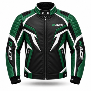 Blouson en cuir de course automobile F1 personnalisé, pour l'hiver, grande taille, unisexe, pour motards, équipe de course, qualité supérieure - Product Image 3