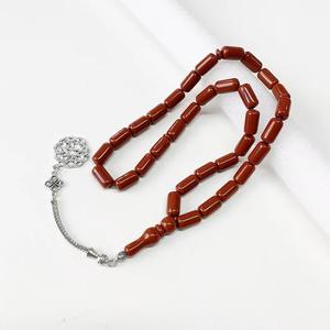 ลูกปัดเรซิ่นสีดำขัดเงาทำมือสุดหรูของ HASAN CRAFT สำหรับสวดมนต์ทางศาสนา ประดับด้วยเงิน ลายเรขาคณิต สำหรับเดือนรอมฎอน - Product Image 6