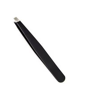 แหนบดึงขนตาสแตนเลสแบบแม่นยำ ปลายเรียบ สีดำ - Product Image 4